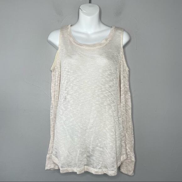 Splendid Tops - SPLENDID Knit Top Womens Size Large Cold Shoulder Soft Coastal Chic Beach Casual